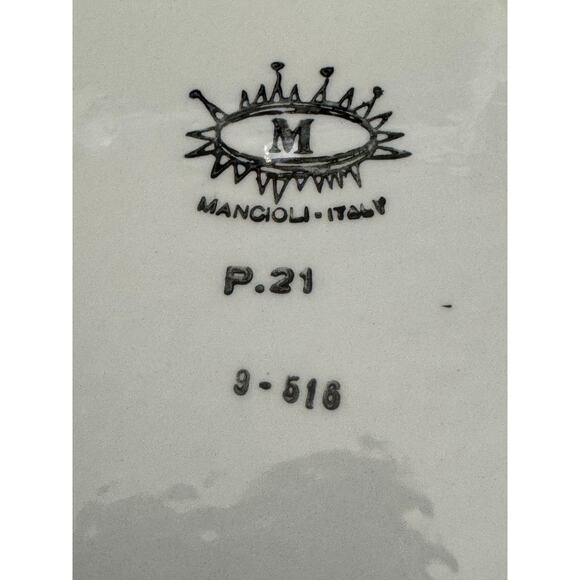 Rare Mancioli Italy Ceramic Oval Hand Painted Vintage Seafood Tray - Picture 6 of 10